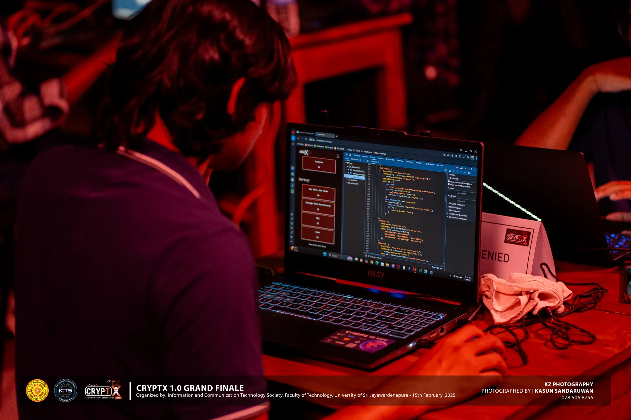 Capture the flag challenge interface and terminal view